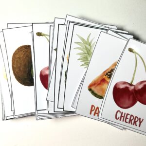 Flashcards de Frutas (Inglés–Español)